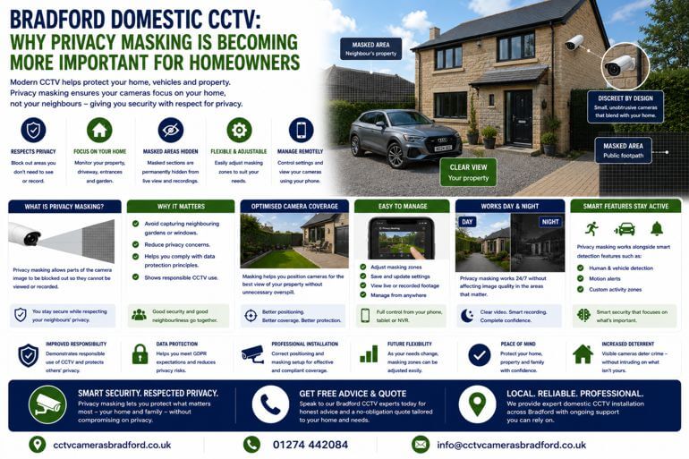 Bradford Domestic CCTV: Why Privacy Masking Is Becoming More Important for Homeowners