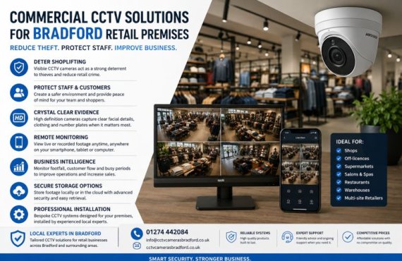 CCTV Monitoring for Bradford Retail Premises: Reducing Theft and Improving Safety